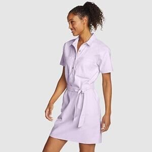 NWT Eddie Bauer Women's EB Hemplify Utility Short-Sleeve Mini Dress Size Small